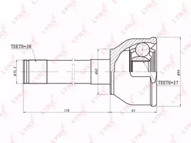 Шарнирный комплект LYNXauto CO-7528