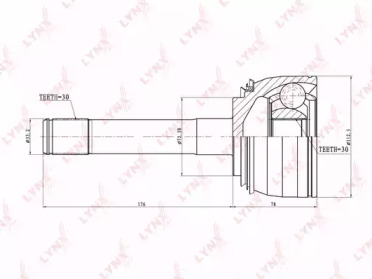 Шарнирный комплект LYNXauto CO-7532