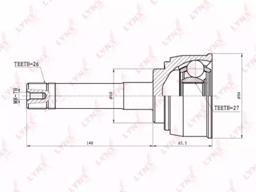 Шарнирный комплект LYNXauto CO-7533