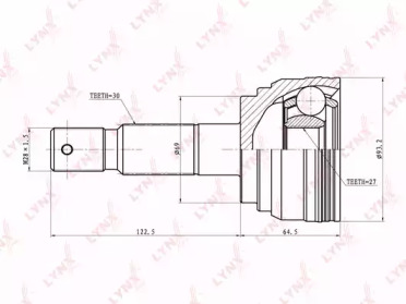 Шарнирный комплект LYNXauto CO-7536