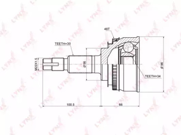 Шарнирный комплект LYNXauto CO-7567A