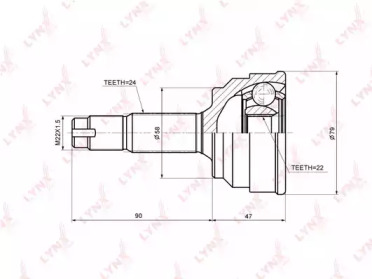 Шарнирный комплект LYNXauto CO-7588