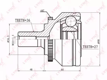 Шарнирный комплект LYNXauto CO-8007A