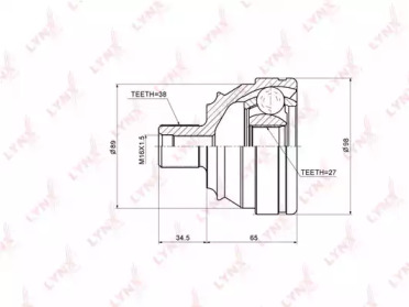 Шарнирный комплект LYNXauto CO-8024