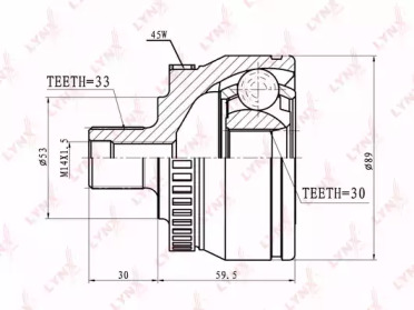 Шарнирный комплект LYNXauto CO-8029A