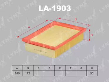 Воздушный фильтр LYNXauto LA-1903