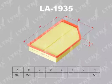 Воздушный фильтр LYNXauto LA-1935