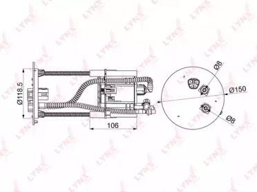 Топливный фильтр LYNXauto LF-1003M