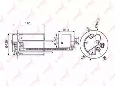 Топливный фильтр LYNXauto LF-1073M