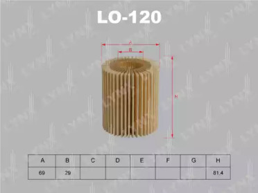 Масляный фильтр LYNXauto LO-120