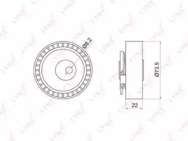 Ролик LYNXauto PB-1028