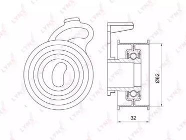 Ролик LYNXauto PB-1063