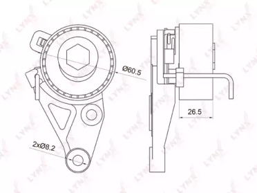 Ролик LYNXauto PB-1075