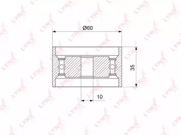 Ролик LYNXauto PB-1319