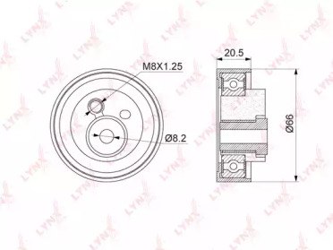 Ролик LYNXauto PB-1323