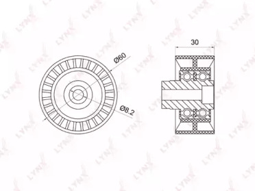 Ролик LYNXauto PB-3007