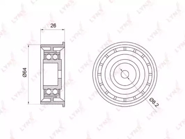 Ролик LYNXauto PB-3022