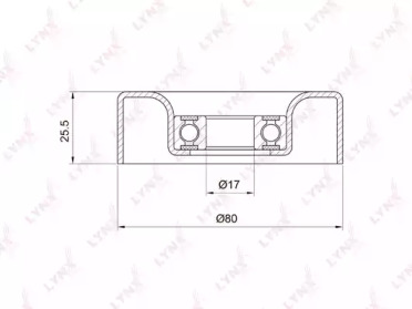 Натяжной ролик, поликлиновойремень LYNXauto PB-5002