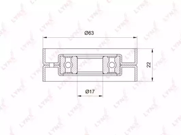 Ролик LYNXauto PB-5022