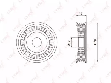 Ролик LYNXauto PB-5023
