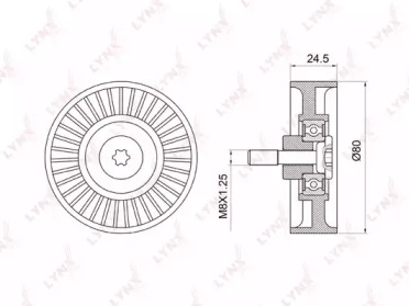 Ролик LYNXauto PB-5024