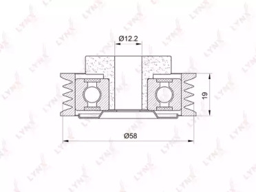 Ролик LYNXauto PB-5028