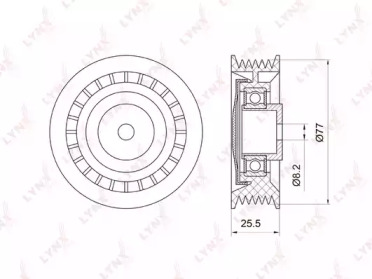 Ролик LYNXauto PB-5036