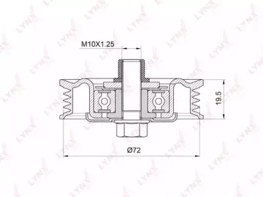 Ролик LYNXauto PB-5043