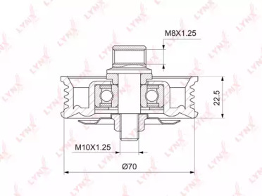 Ролик LYNXauto PB-5045