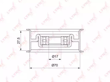 Натяжной ролик, поликлиновойремень LYNXauto PB-5137