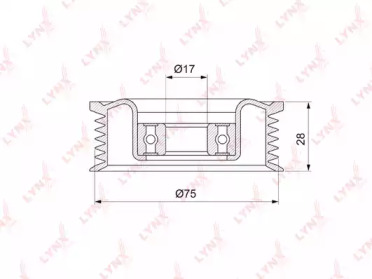 Ролик LYNXauto PB-5144