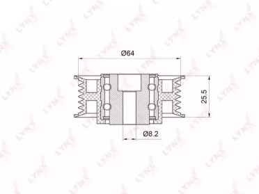 Ролик LYNXauto PB-7016