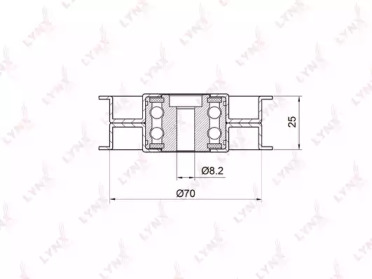 Ролик LYNXauto PB-7019