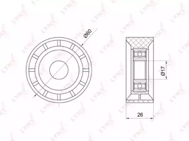 Ролик LYNXauto PB-7027