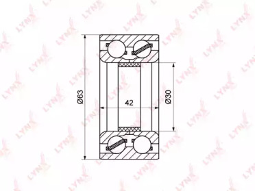 Комплект подшипника LYNXauto WB-1048
