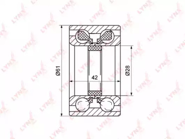 Комплект подшипника LYNXauto WB-1049