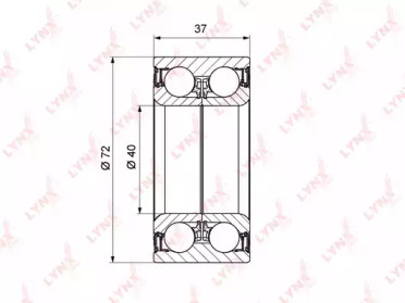 Комплект подшипника LYNXauto WB-1058