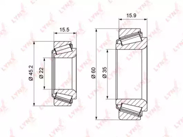 Комплект подшипника LYNXauto WB-1083