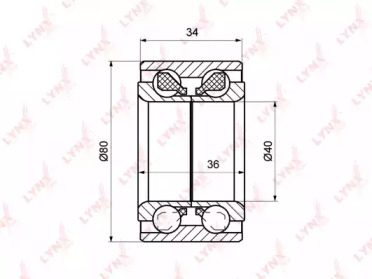 Комплект подшипника LYNXauto WB-1100