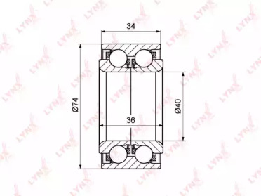 Комплект подшипника LYNXauto WB-1133