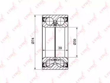 Комплект подшипника LYNXauto WB-1149