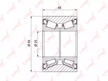 Комплект подшипника LYNXauto WB-1204