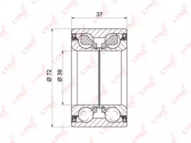 Комплект подшипника LYNXauto WB-1240