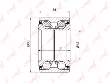 Комплект подшипника LYNXauto WB-1248