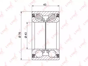 Комплект подшипника LYNXauto WB-1267