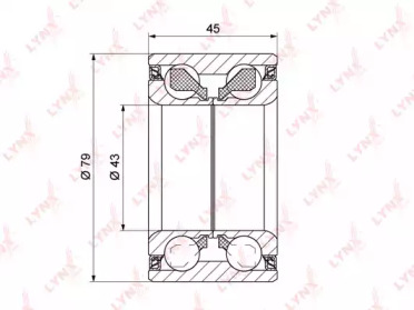 Комплект подшипника LYNXauto WB-1272