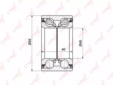 Комплект подшипника LYNXauto WB-1295
