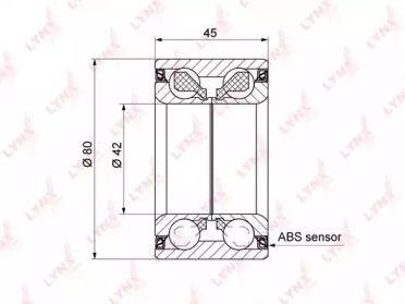 Комплект подшипника LYNXauto WB-1344