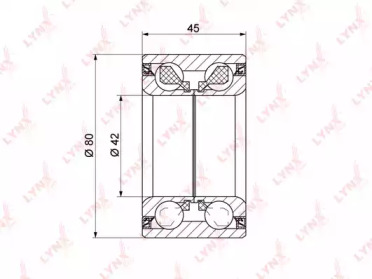 Комплект подшипника LYNXauto WB-1351