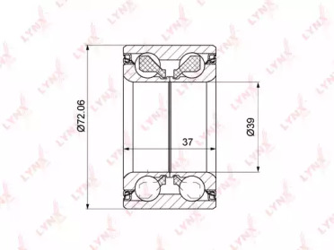 Комплект подшипника LYNXauto WB-1364